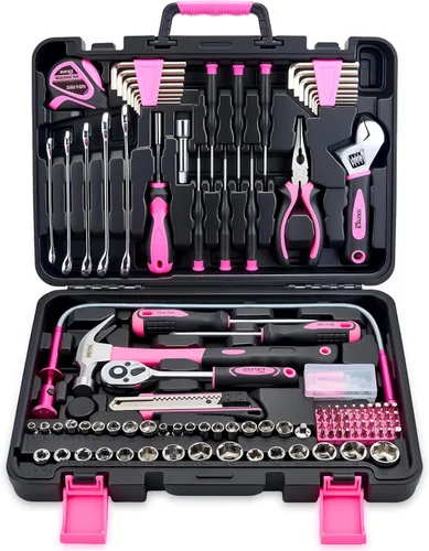 Vista 9 de KOOPOOL Juego de 159 herramientas, kit de caja de herramientas para mecánico y automóvil, kit de herramientas general para el hogar, kit