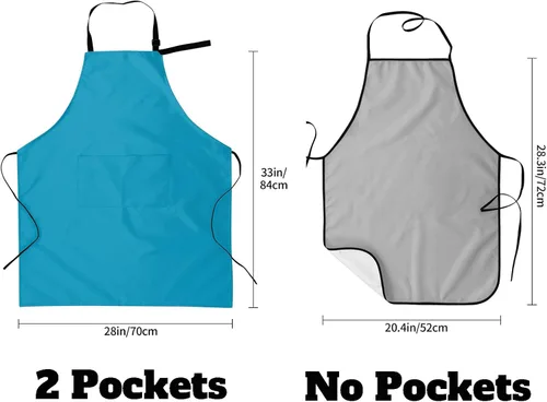 Vista 2 de Personalized Custom Aprons with Pockets for Women Men with Chef Name Text Logo Picture Kitchen Aprons