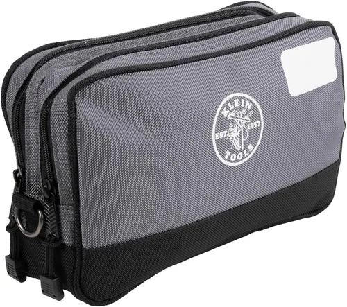 Vista 16 de Klein Tools Bolsa de herramientas, compartimentos dobles, organizador de bolsas de herramientas de alta resistencia, bolsa multiusos