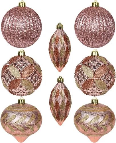 Vista 17 de 30 piezas de adornos de bola de árbol de Navidad irrompibles negros para decoración navideña