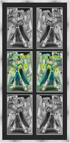Vista 53 de Marco de cómic negro mate Para cómics publicados entre 1971 y 1985 (marco de madera maciza de cómic de la edad dorada), hecho para exhibir 1 cómic