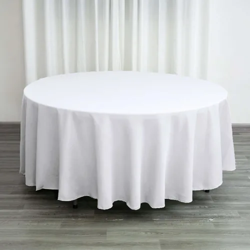 Vista 184 de Efavormart - Mantel redondo de poliéster para banquetes de boda, 90 pulgadas, color marfil