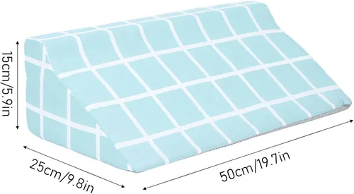 Vista 6 de Diydeg Almohada de cuña de cama, cojín de apoyo elevado de 8 a 6 pulgadas para aliviar el dolor de espalda, piernas y rodilla, almohada triangular