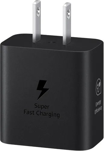 Vista 3 de Samsung Adaptador de corriente para cargador de pared de 25 W, cable no incluido, carga súper rápida, diseño compacto, eficiencia energética