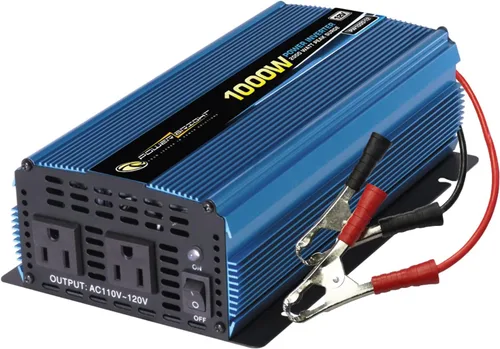 PowerBright inversor de potencia de 1000 W CC 12 V a 120 V CA convertidor de energía inversor de coche con doble toma de corriente alterna de 120