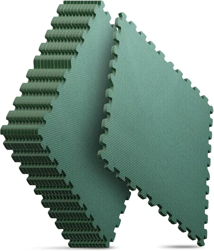 Vista 24 de Tapete de Gimnasio para Casa, Tapete de Ejercicio tipo Rompecabezas, Baldosas de Espuma EVA Entrelazadas para Equipos de Entrenamiento en Casa