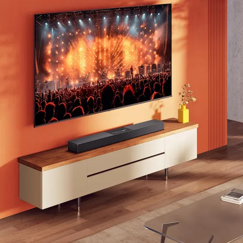 Vista 11 de Hisense Barra de sonido todo en uno A620 de 2.1 canales con subwoofer incorporado, 240 W, DTS Virtual: X, Dolby Dightal Plus, Bluetooth 5.3, Roku TV