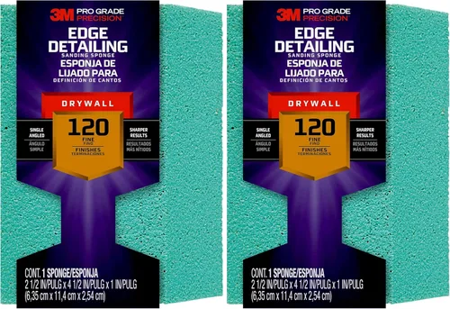 Vista 15 de 3M SandBlaster Esponja de lijado, dorado, 3.75 pulgadas x 2.5 pulgadas x 1 in., grano 180