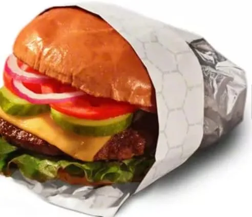 Vista 3 de 500 hojas de papel de aluminio precortadas, aisladas, resistentes a la grasa para alimentos calientes, sin impresión, envoltura laminada de panal