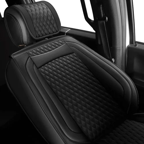 Vista 5 de Octomo Fundas de asiento de camión compatibles con Chevy Silverado GMC Sierra Custom 2007-2023 1500/2500HD/3500HD Crew Double Extended Cab Pickup