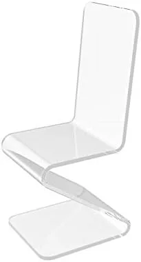 Vista 5 de FixtureDisplays® Hermosa silla Lucite Z de plexiglás acrílico 10035-2
