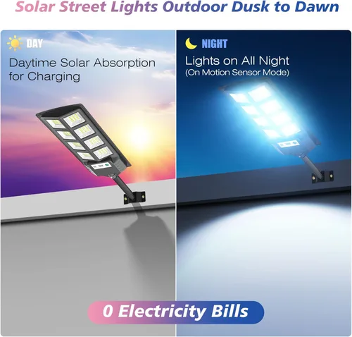Vista 6 de WYWNA Luces Solares para Exteriores, Luces LED Solares para Exteriores Impermeables de 6000K, Luces de Inundación Solares para Exteriores con Sensor