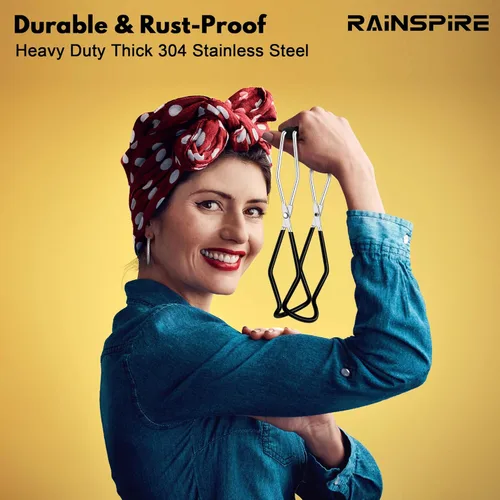 Vista 5 de Rainspire Levantador de tarros de conserva, pinzas para conservas, herramientas de conserva, suministros de conservas para cocina del hogar, acero