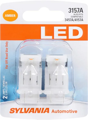 Bombilla de LED ámbar 1156 (2 unidades), 3157, Ambar