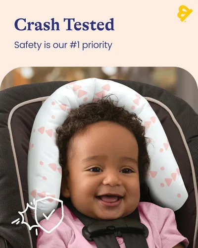 Vista 6 de GoldBug - Soporte de cabeza de asiento de coche 2 en 1 para bebés y niños pequeños, flecha