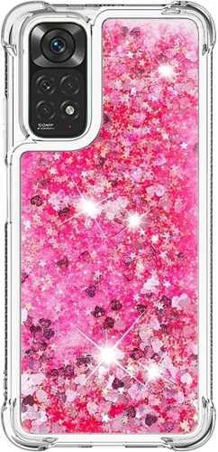 Vista 69 de Funda de silicona transparente con purpurina para Xiaomi Redmi A1 Bling Liquid Clear Star Heart Silicone Bumper a prueba de golpes, funda