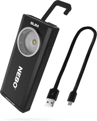 Vista 9 de NEBO Paquete de 2 mini luces de bolsillo delgadas Recargable, 250 lúmenes, 2 modos de luz, linterna pequeña para EDC y emergencias, base