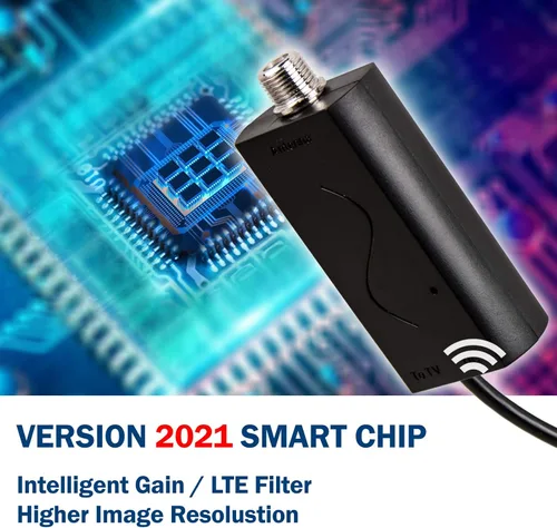 Vista 8 de Five Star Antena amplificada multidireccional de 4 V HDTV, alcance de hasta 200 millas, UHF/VHF, interior, ático, exterior, 4K Ready 1080P FM