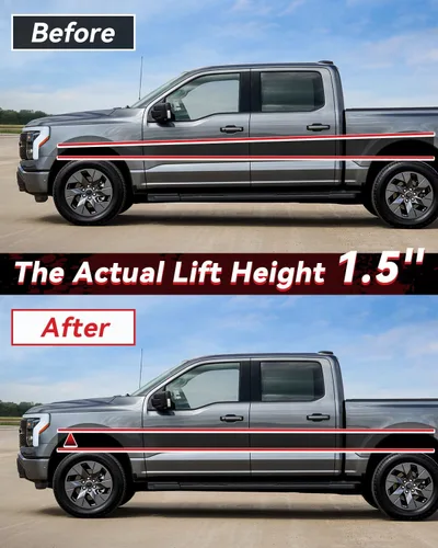 Vista 3 de PROEZE Kit de nivelación de elevación delantera de 1.5" para F150 2004-2024, Expedition 2003-2018, Mark LT 2005-2008, Kit de espaciadores