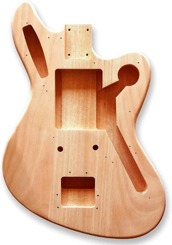 Vista 2 de BexGears DIY SJA estilo guitarra eléctrica kits caoba cuerpo caoba cuello usted construye la guitarra