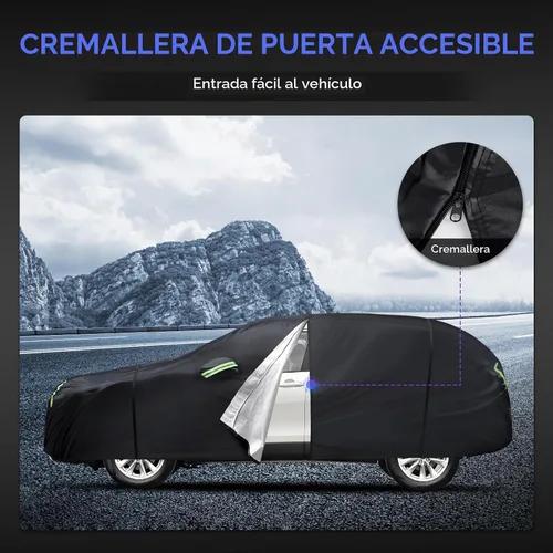 Vista 7 de Funda de auto para Tesla Model 3 2017-2026, 6 capas de cubierta impermeable para todo tipo de clima, cubierta exterior completa para exteriores