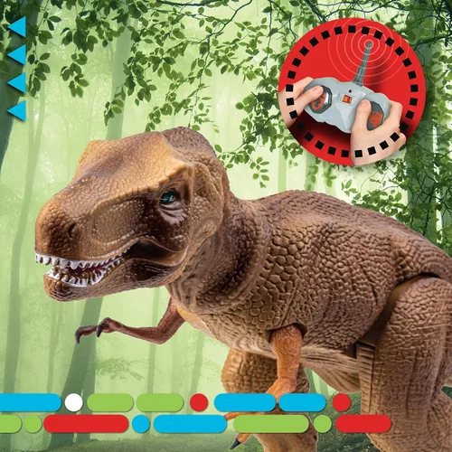 Vista 2 de Discovery™ Remote Control T-Rex Dinosaur – Realistic Jurassic RC Action Figure with Walking Legs, Roaring Sounds, Chomping Mouth Dinosaur Toys for