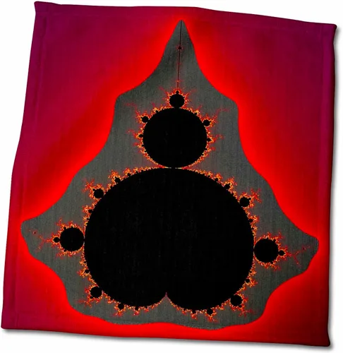 3dRose SmudgeArt Abstract Designs - Red Fractal Ora - Buda - Towels (twl-101166-3)
