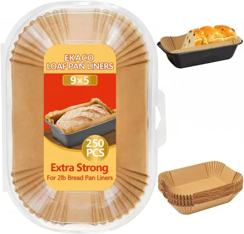 Vista 10 de 100 forros para freidora de aire para Ninja, 8.6 x 5.5 pulgadas, papel desechable para freidora de aire doble, papel pergamino antiadherente sin