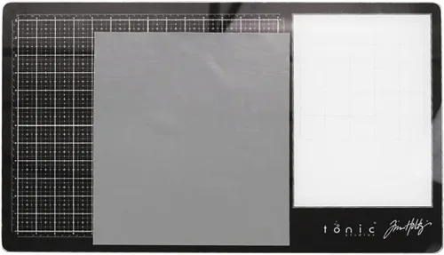 Vista 5 de Tim Holtz Media Grip Mat – Almohadilla de silicona antideslizante reutilizable para estampar, entintar y hacer manualidades – Compatible