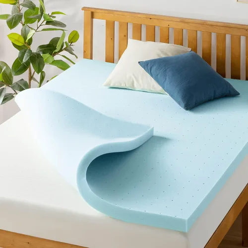Vista 14 de Best Price Mattress Cubrecolchón de espuma viscoelástica ventilada de 3 pulgadas, infusión de gel refrescante, certificado CertiPUR-US, Cal King