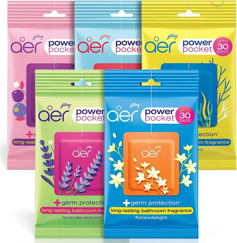Vista 7 de Power Pocket Ambientador - Baño e inodoro Dura hasta 30 días Paquete surtido de 5 (1.76 oz)