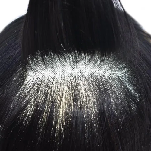 Vista 4 de FACE MIRACLE - Tupé de encaje frontal francés para hombres, postizos, sistemas de reemplazo de cabello humano con PU para hombre, prótesis