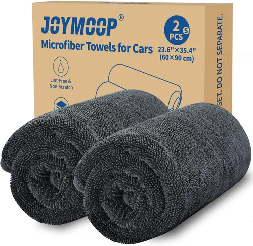 Vista 40 de JOYMOOP Paños de limpieza de microfibra, paquete de 18, 10 x 10 pulgadas, color azul, reutilizables, sin pelusas, súper absorbentes, para limpieza