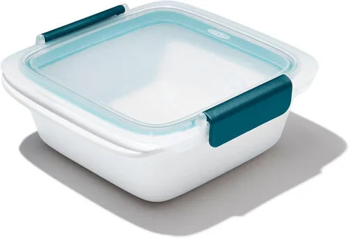 Vista 17 de OXO Good Grips Prep and Go - Recipiente dividido para 2 tazas, color azul océano