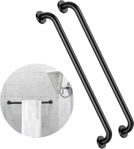 Vista 13 de ZUEXT - Paquete de 2 barras de agarre para ducha de 16 pulgadas, barra de agarre de baño de acero inoxidable cromado, mango de ducha, barra