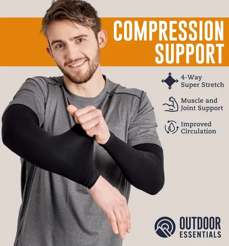 Vista 10 de Mangas de compresión de enfriamiento para hombres y mujeres, con protección solar UV UPF 50, paquete múltiple, mangas protectoras de brazos