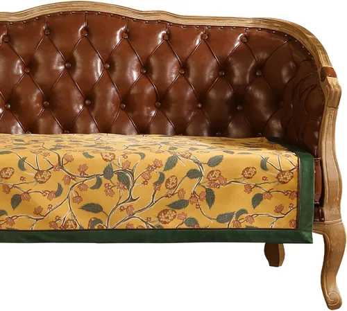 Vista 12 de patdrea Funda de sofá de diseño, fundas de terciopelo verde floral para banco de cama seccional, fundas de banco de cama de lujo, funda