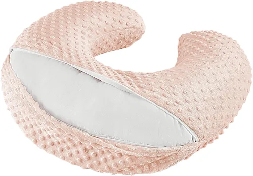 Vista 17 de Almohada de lactancia para biberón y lactancia materna, elementos esenciales de lactancia de comodidad ergonómica para mamá y bebé, almohada