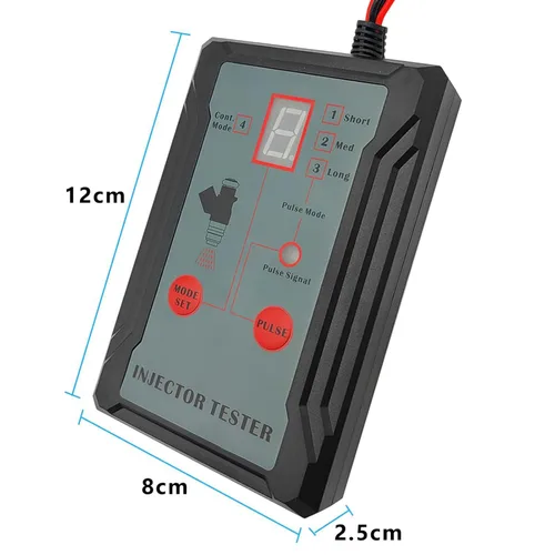 Vista 6 de Shkalacar Probador de inyector de combustible y adaptador Probador de pulso Limpiador para diagnóstico Limpieza de inyectores Herramienta