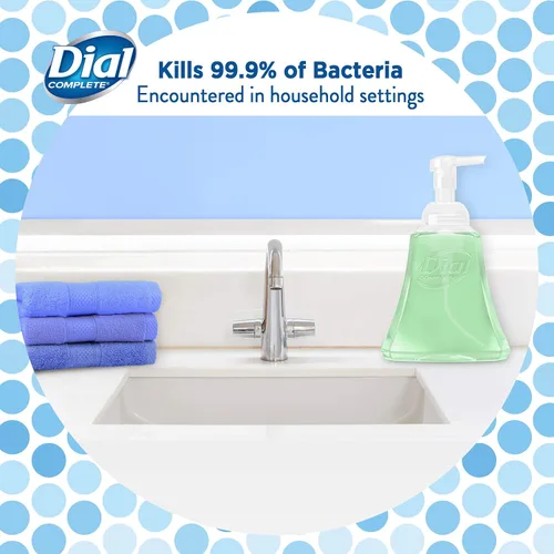 Vista 3 de Dial Jabón de manos espumoso antibacteriano completo, 60 onzas de jabón de manos espumoso. Paquete variado de 2 aromas de agua de manantial/pera, 15