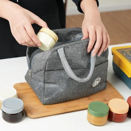 Vista 6 de EONJOE Recipientes de vidrio de 2 onzas para salsas, mini tarros de condimentos con tapas, accesorios para lonchera, paquete de 6