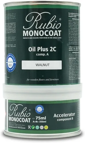 Vista 160 de Rubio Monocoat Tinte y Acabado para Madera 650 pies² - Blanco 5% Oil Plus 2C Secado Rápido, Aceite para Madera de Linaza Ecológico para Uso
