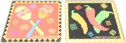 Vista 2 de Iconikal Posavasos de vidrio templado, Fiesta, paquete de 4