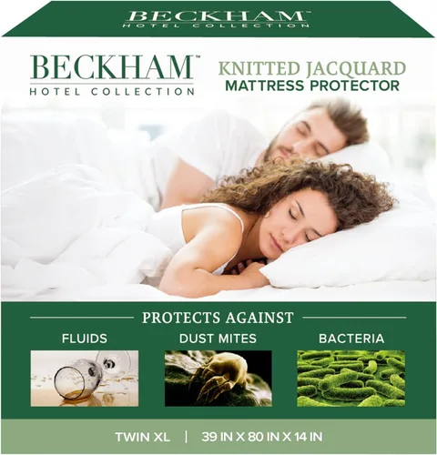 Vista 12 de Beckham Hotel Collection Protector de colchón: mezcla de viscosa de grado hotelero, protección impermeable silenciosa que preserva la sensación