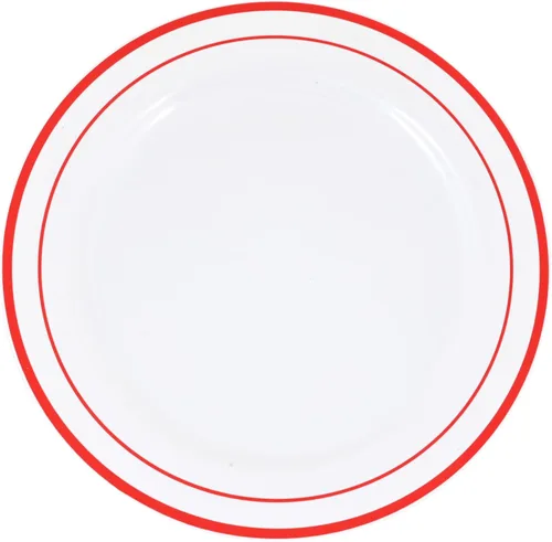Vista 11 de 60 piezas de platos desechables cuadrados de plástico blanco, platos premium de alta resistencia, 30 platos para cena y 30 platos para ensalada