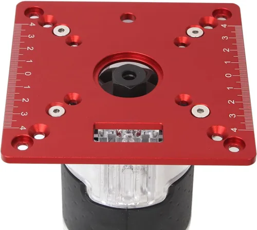 Vista 5 de Placa de inserción de mesa de enrutador de aluminio,Mini bancos cuadrados para carpintería Router Flip Plate,Mesa de grabado de recorte