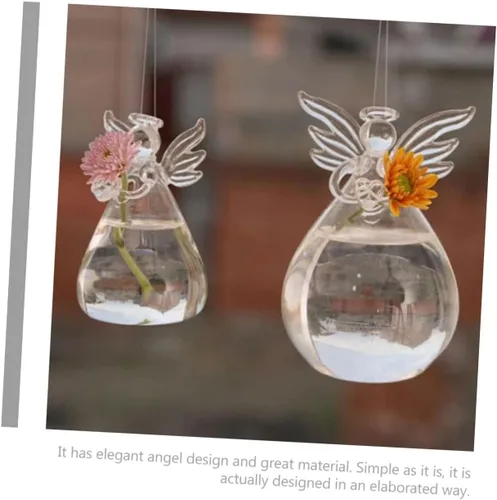 Vista 2 de YARNOW 8 piezas de cristal para terrario de flores, florero para flores, maceta hidropónica, jarrones decorativos, decoración del hogar, jarrones