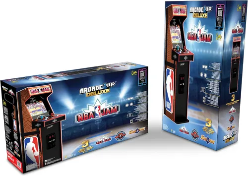 Vista 6 de ARCADE1UP NBA Jam Deluxe - Máquina de arcada con panel de control para 2 jugadores, construida para tu hogar, gabinete de 5 pies de alto con 3