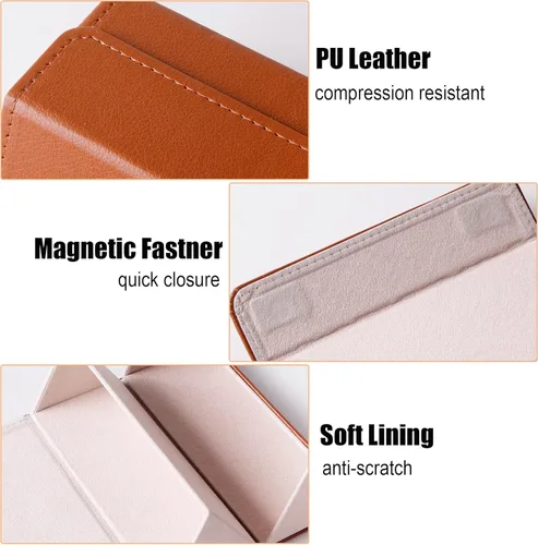 Vista 3 de Sunglasses Organizer Case Travel Glasses Case Hanging Foldable Portable Eyeglass Storage Case Box for Women Men