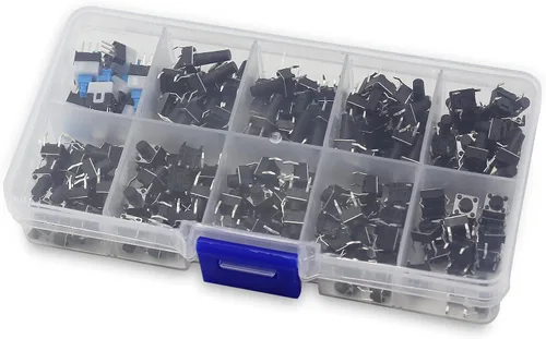 Vista 7 de Pulsador táctil micro interruptor momentáneo equipo surtido táctil de 10 valores 180 unidades OCR TM